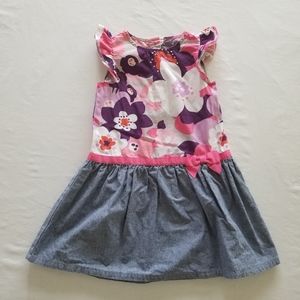 Gymboree floral denim dress 3t